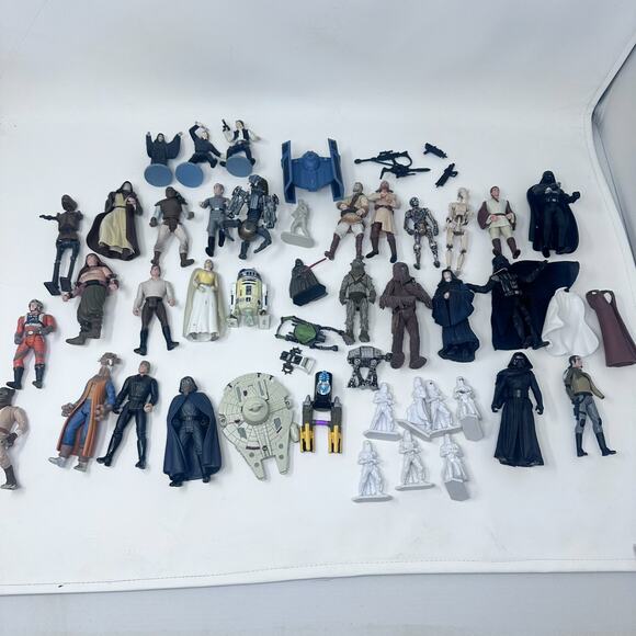 Vintage Star Wars Figurines Lot 90s Kenner Hasbro Collectible Toys Action Figure - Picture 2 of 16
